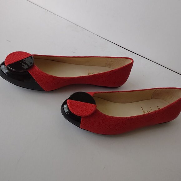 French Sole New York (fs/ny), Libatio, black/red leather flats, Size 10, NWOT - Picture 3 of 7